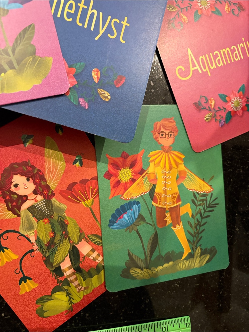 Chronicle Books Fantastical Fairies Flash Cards - Green, Pink, Yellow